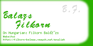 balazs filkorn business card